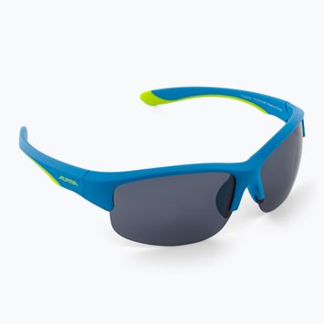 Occhiali da sole per bambini Alpina Junior Flexxy Youth HR blu lime opaco/nero