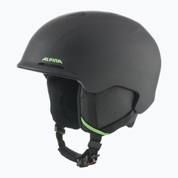 Casco da sci Alpina Brix per bambini nero/neon opaco