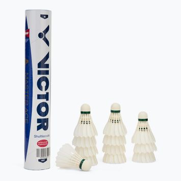 Volano VICTOR Master Ace 12 pezzi bianco.