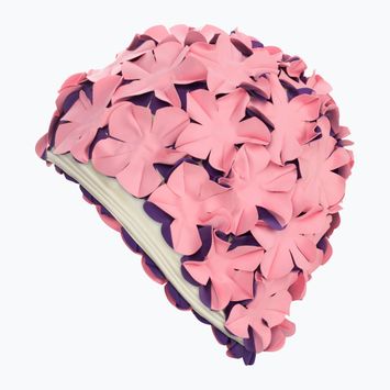 Cuffia da nuoto da donna Fashy Flowers rosa / viola