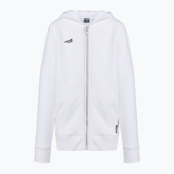 Felpa con cappuccio Capelli Basics Youth con zip, bianca, per bambini