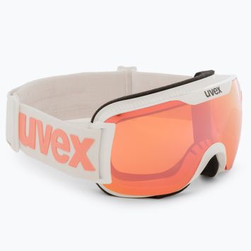 UVEX Downhill 2000 S CV occhiali da sci bianco/rosa specchiato arancione