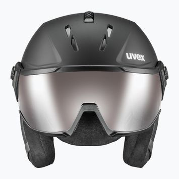 Casco da sci UVEX Instinct Visor PRO V nero opaco/argento/argento