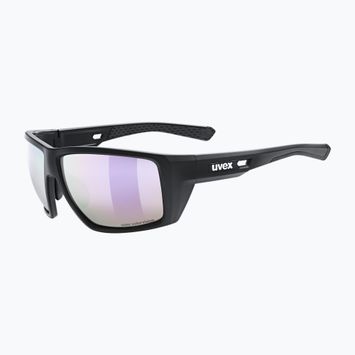 Occhiali da sole UVEX Mtn Venture CV nero opaco/rosa specchiato
