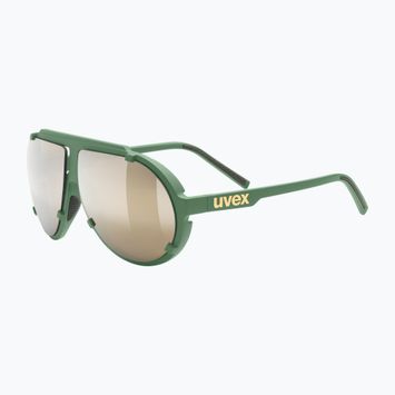 Occhiali da sole UVEX Esntl Pina verde muschio opaco/oro specchiato