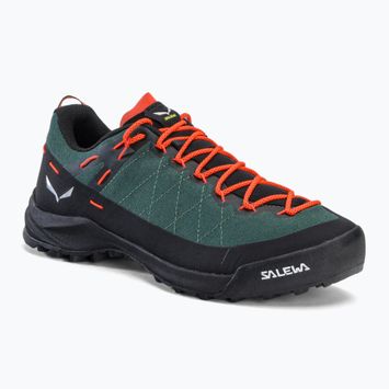 Salewa Wildfire Canvas scarpe da trekking da uomo verde grezzo/nero