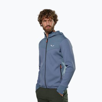 Felpa trekking Salewa da uomo Puez Waffle Hyb PL HD blu java