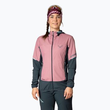 DYNAFIT felpa trekking donna Traverse Alpha con cappuccio mokarosa