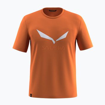 Maglietta Salewa Solidlogo Dry arancione bruciato da uomo