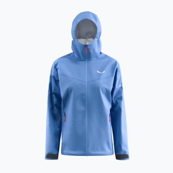 Giacca da pioggia Salewa da donna Puez Aqua 4 PTX 2.5L mattina blu