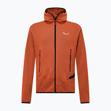 Felpa trekking da uomo Salewa Agner Hemp 2 con cappuccio bombay brown