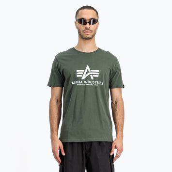 Maglietta Alpha Industries Basic oliva scuro da uomo