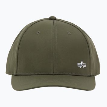 Berretto da baseball Alpha Industries Metal Label da uomo, oliva scura