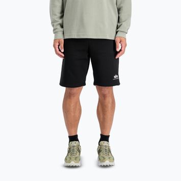 Pantaloncini Alpha Industries Basic Small Logo II da uomo, nero