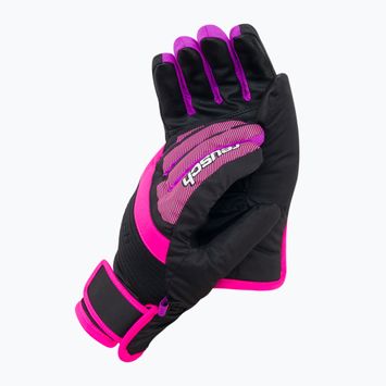 Guanti da sci Reusch Duke R-TEX XT nero/rosa per bambini