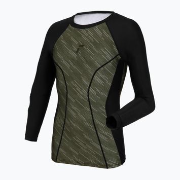 Maglia da portiere a manica lunga Reusch Padded Eco Undershirt nero/verde deserto