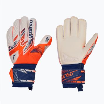 Guanti da portiere Reusch Attrakt Silver Junior arancione shocking/blu energia