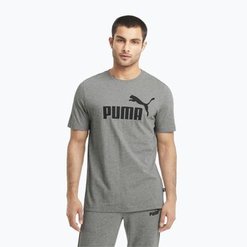 PUMA Ess Logo Tee Uomo T-shirt grigio erica media