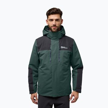 Jack Wolfskin giacca Jasper 3In1 uomo nero oliva