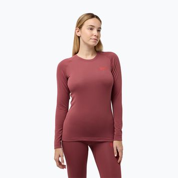Jack Wolfskin Longsleeve termoattiva da donna Infinite Warm rosso ocra