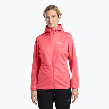 Jack Wolfskin giacca softshell da donna Feldberg Hoody corallo tramonto