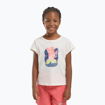 Maglietta Jack Wolfskin da bambino Stampa grafica in cotone bianco