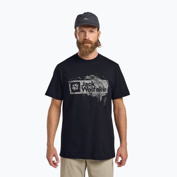 Maglietta Jack Wolfskin uomo Jack Wolfskin Brand T wood dark navy