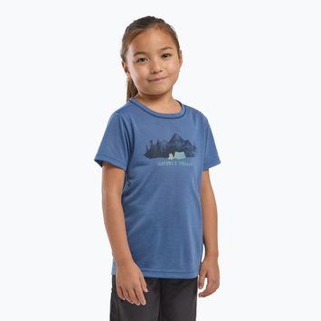 Jack Wolfskin Bambini Hiking Graphic T shirt evening sky