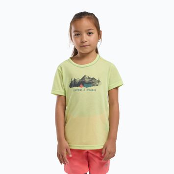 Jack Wolfskin Bambini Hiking Graphic T shirt stampa cool matcha