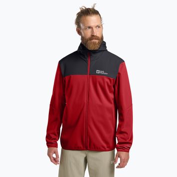 Jack Wolfskin giacca softshell da uomo Feldberg Hoody rosso adrenalina