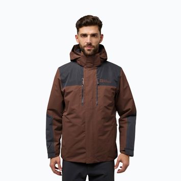 Giacca 3in1 da uomo Jack Wolfskin Jasper 3In1 hot choc
