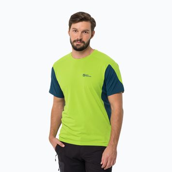 Maglietta da trekking Jack Wolfskin da uomo Narrows verde fresco