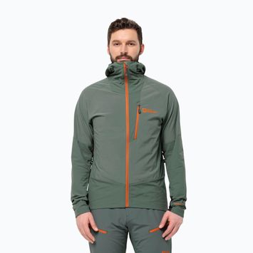 Jack Wolfskin giacca softshell da uomo Alpspitze Hoody verde siepe