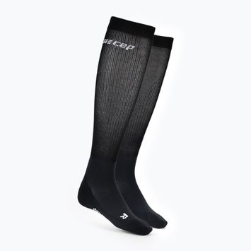 Calze compressive CEP Infrared Recovery da uomo, nero/nero