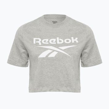 Reebok Identity Big Logo Crop Tee donna grigio medio heather