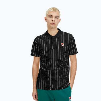 Maglietta polo da uomo FILA Luckenwalde black/bright white striped