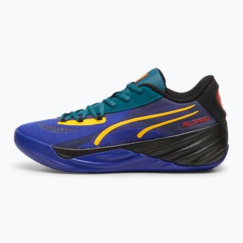 Scarpe da basket da uomo PUMA All-Pro Nitro Crowd Craze lapislazzuli/verde freddo/puma nero