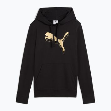 Felpa da donna PUMA ESS Metalic Hoodie TR puma nero/oro metallico