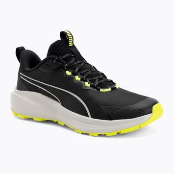 PUMA Skyrocket Lite Trail scarpe da corsa puma nero / grigio piuma / giallo allarme