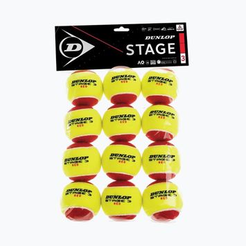 Palline da tennis Dunlop Stage 3 per bambini 12 pezzi rosso/giallo 601344
