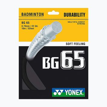 Corda da badminton YONEX BG 65 Set 10 m nero