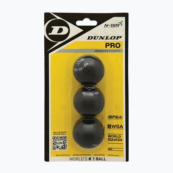 Palline da squash Dunlop Pro Blister 3 pezzi nero 700109