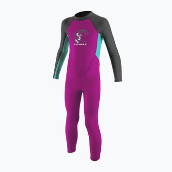 O'Neilller Reactor-2 2 mm Back Zip Full dr8/berry/lt aqua/graph schiuma da nuoto per bambini