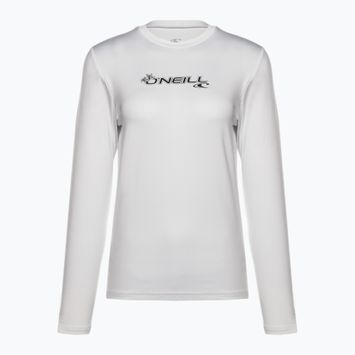 Camicia da nuoto a maniche lunghe O'Neill Basic Skins Sun Shirt bianca da donna