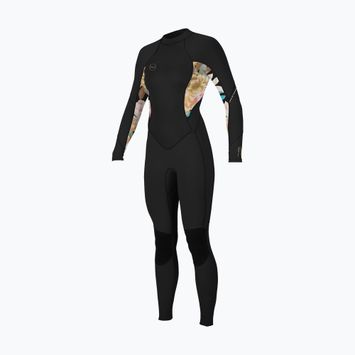 Muta da donna O'Neill Bahia 3/2 Back Zip Full nero/mikah floreale/nero