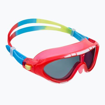 Maschera da bagno Speedo Biofuse Rift Junior rosso lava/blu giapponese/fumo per bambini