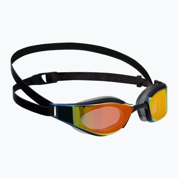 Occhiali da nuoto Speedo Fastskin Hyper Elite Mirror nero/grigio ossido/oro fuoco