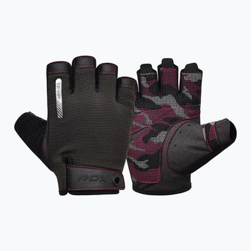 Guanti da allenamento RDX T2 Half rosa
