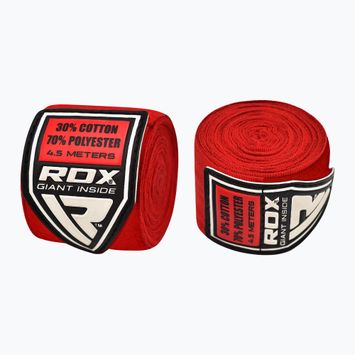 Bendaggi da boxe RDX Hand Wraps Plus rosso