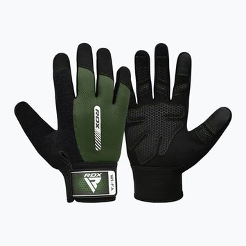 Guanti da allenamento RDX W1F Full Finger verde militare